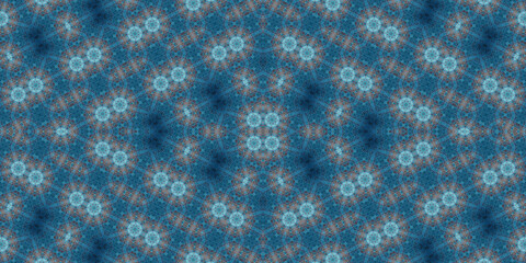 Seamless kaleidoscope pattern. The texture of the woven pattern. Endless pattern