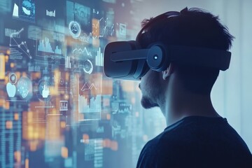Immersive Virtual Reality Data Experience with Large Digital Display
