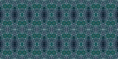 Seamless kaleidoscope pattern. The texture of the woven pattern. Endless pattern