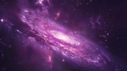 Naklejka premium Gazing up at the awe-inspiring spiral galaxy, one can't help but feel dwarfed by the sheer size and beauty of the cosmos.