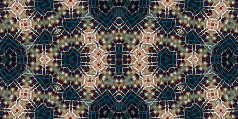 Seamless kaleidoscope pattern. The texture of the woven pattern. Endless pattern