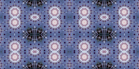 Seamless kaleidoscope pattern. The texture of the woven pattern. Endless pattern