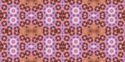 Seamless kaleidoscope pattern. The texture of the woven pattern. Endless pattern