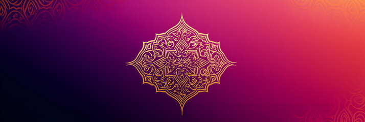 Islamic greeting pattern of intricate arabesque