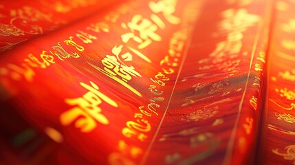 Abstract Marketing Background Featuring a Flowing Chinese-Style Retro 3D Illustration Scroll that Extends from the Upper Left Corner to the Lower Right Corner, Showcasing a Vintage Texture Background.