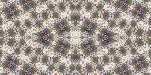 Seamless kaleidoscope pattern. The texture of the woven pattern. Endless pattern