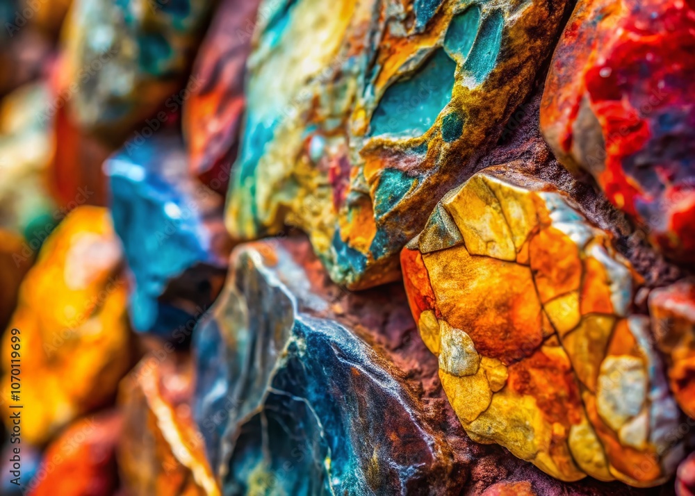 Poster captivating close-up of an awesome stone texture with intricate patterns and details, perfect for na