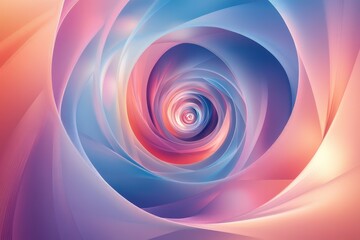Obraz premium Swirling Spiral Design in Soft Pastel Colors