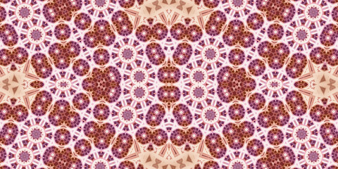 Seamless kaleidoscope pattern. The texture of the woven pattern. Endless pattern