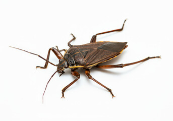 A giant water bug, Lethocerus Indicus Lep or Belostoma Indica Vitalis on white background
