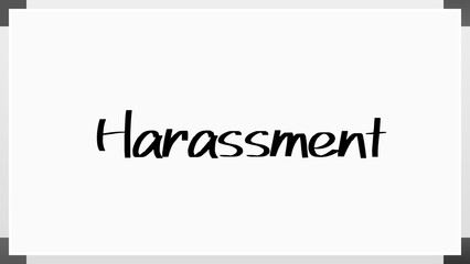 Harassment のホワイトボード風イラスト