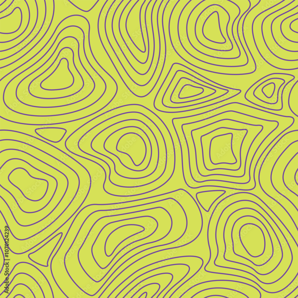 Poster seamless abstract pattern with wavy lined shapes