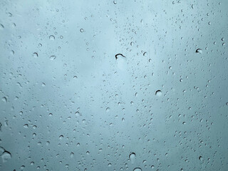 water drops on glass
