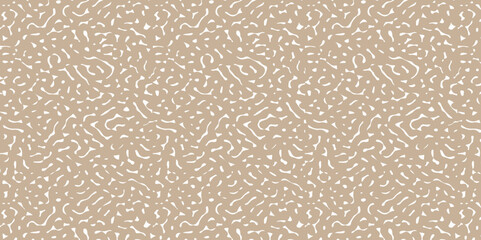 Line seamless pattern. Repeating brain pattern. Brown turning shape isolated on white background. Repeated coral lines. Organic texture. Irregular diffusion