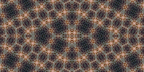 Seamless kaleidoscope pattern. The texture of the woven pattern. Endless pattern