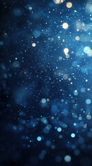 Obraz premium Abstract Marketing Background Featuring Flowing Blue Particles and a Tunnel in a 3D Render, Set Against a Deep Blue Gradient Background. This Design Incorporates Light and Blank Space, Emphasizing Min