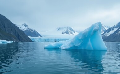 Ice Berg In Ocean, Antarctica 