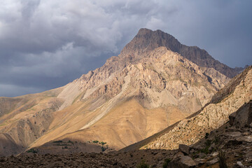 Scenic landscape before sunset, Marguzor, Fann mountains, Sughd, Tajikistan