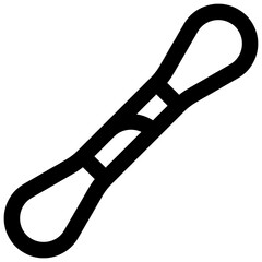 Compostable cotton swab. Editable stroke vector icon.