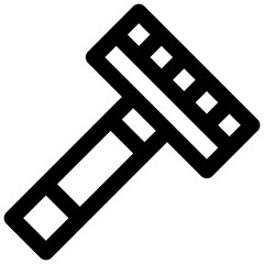 Safety razor. Editable stroke vector icon.
