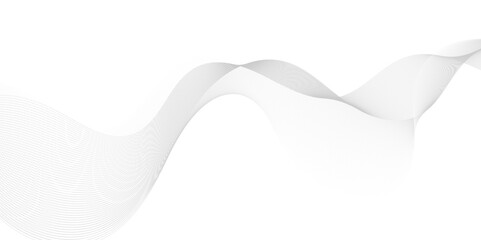 Curved wavy line, smooth stripe. Abstract flowing wave lines background