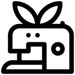 Sustainable fashion. Editable stroke vector icon.