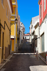 Obraz premium characteristic houses in lagos algarve portugal