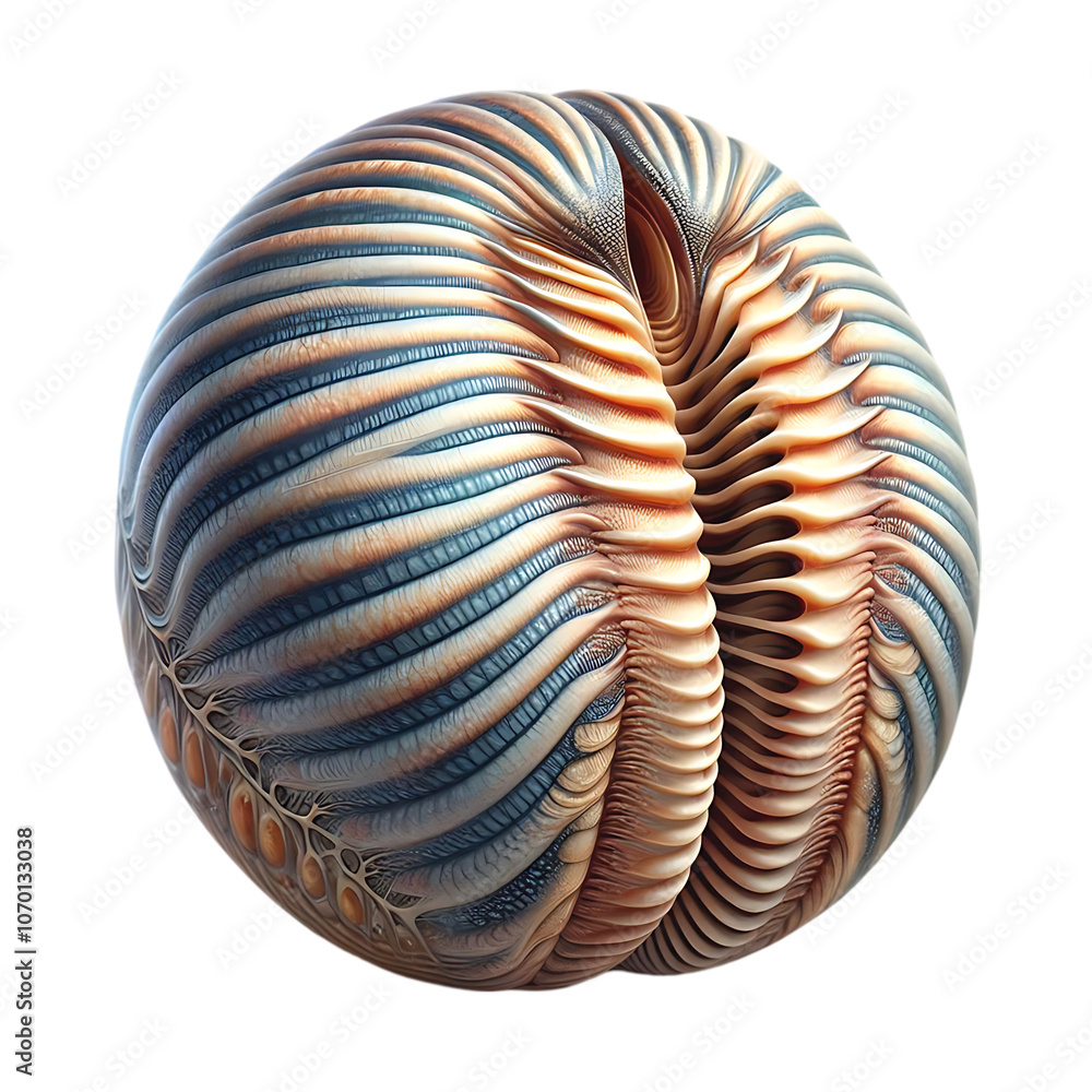 Poster stract organic shell with intricate patterns