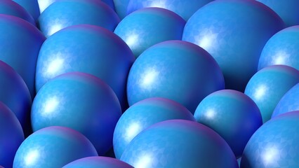 Blue spherical abstract background symbolizing concepts of security, calmness, and futuristic technology with a smooth gradient lighting and geometric depth.