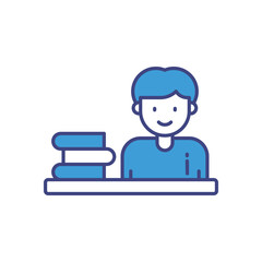 Librarian vector icon stock illustration