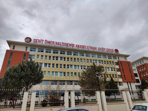 Yenimahalle, Ankara, Turkey, November 3, 2024, Sehit Omer Halisdemir Imam Hatip High School (Turkish: Sehit Omer Halisdemir Imam Hatip Lisesi)