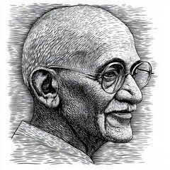 Mahatma Gandhi, vector illustration