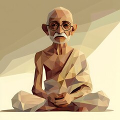Mahatma Gandhi, vector illustration