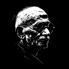Mahatma Gandhi, vector illustration