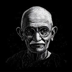 Mahatma Gandhi, vector illustration