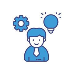 Entrepreneur vector icon stock illustration