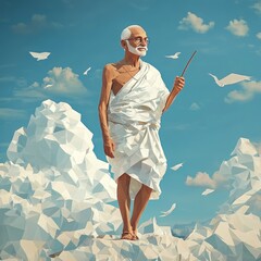 Mahatma Gandhi, vector illustration