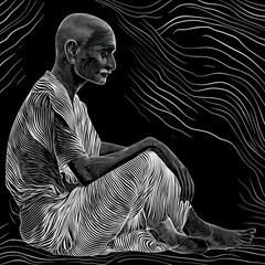 Mahatma Gandhi, vector illustration