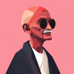 Mahatma Gandhi, vector illustration