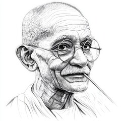Mahatma Gandhi, vector illustration