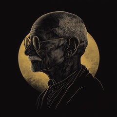 Mahatma Gandhi, vector illustration
