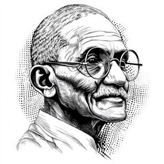 Mahatma Gandhi, vector illustration