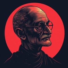 Mahatma Gandhi, vector illustration