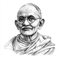 Mahatma Gandhi, vector illustration