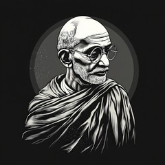 Mahatma Gandhi, vector illustration