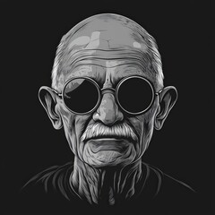 Mahatma Gandhi, vector illustration