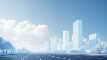 Obraz premium road in the city
