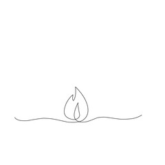 Fire one line drawing 