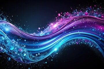 Obraz premium Abstract liquid flowing effect on black background