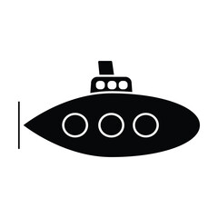 submarine icon vector on white background
